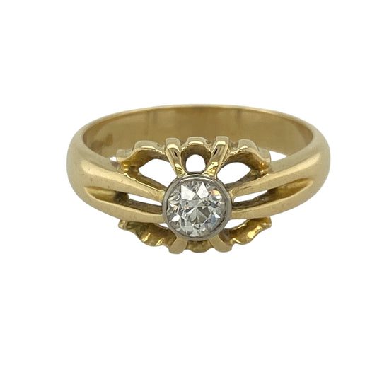 18ct Gold & Diamond Solitaire Ring