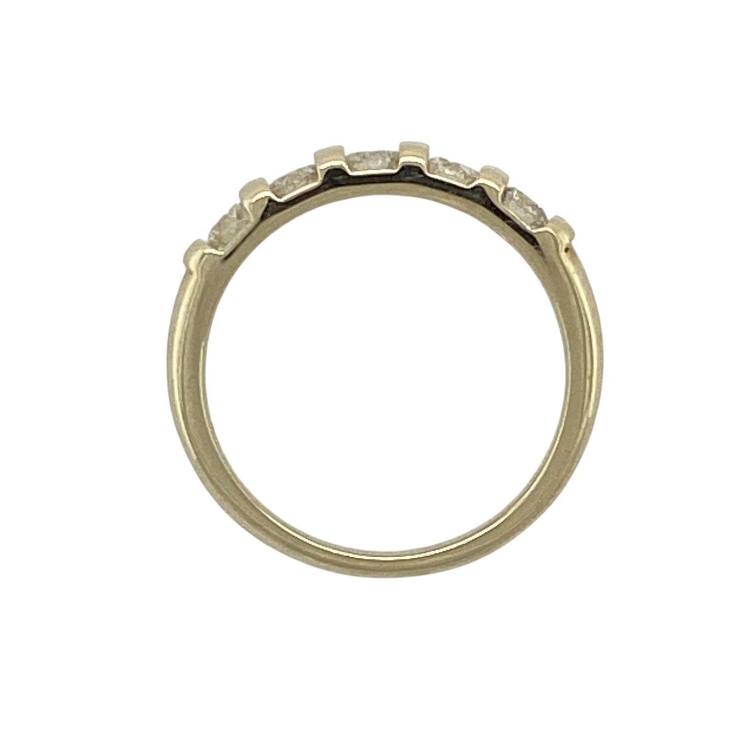 9ct Gold & Diamond Five Stone Band Ring