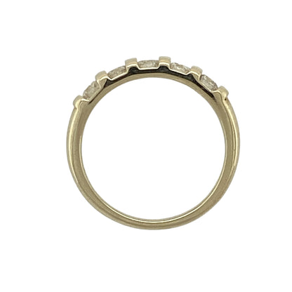 9ct Gold & Diamond Five Stone Band Ring