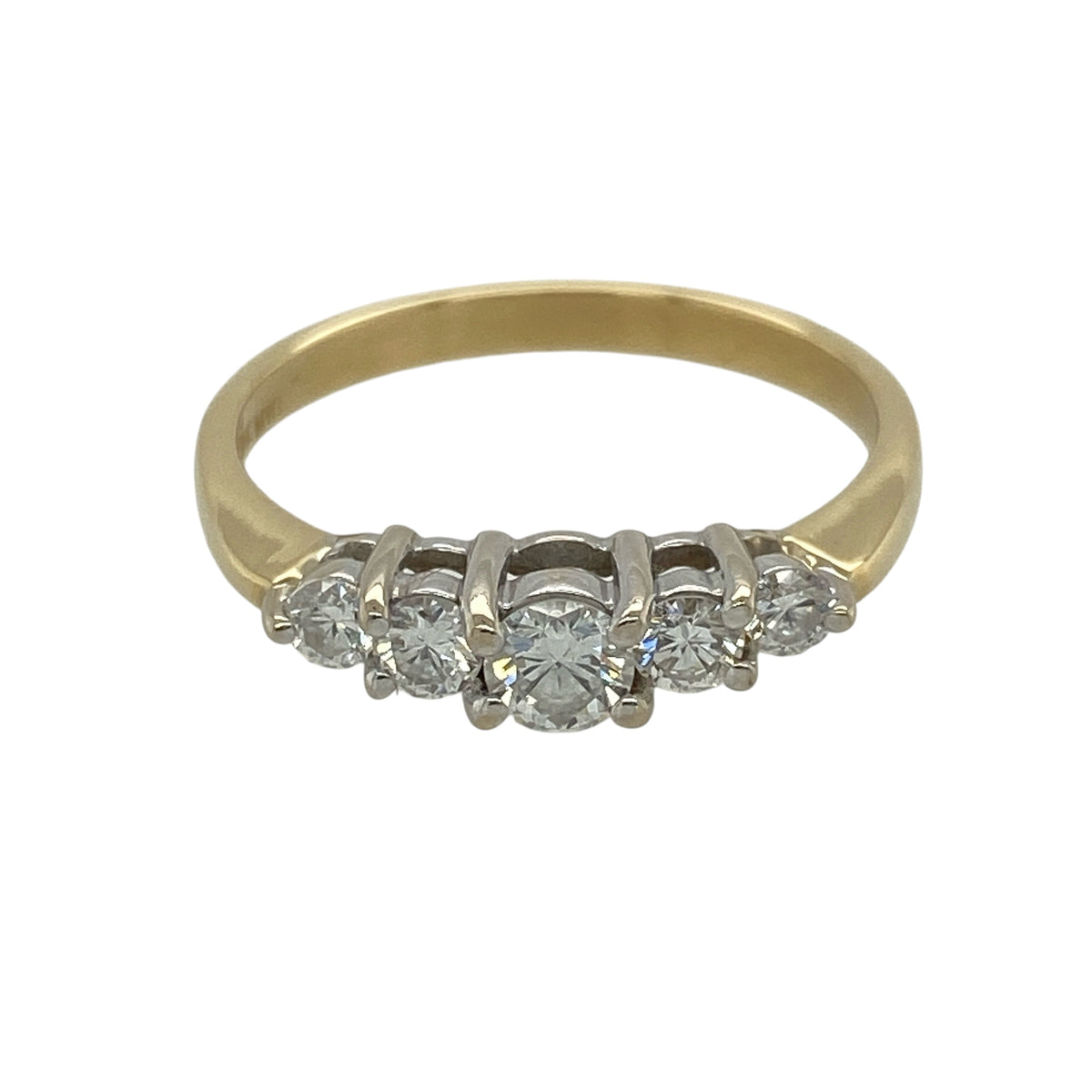 18ct Gold & Diamond Five Stone Band Ring
