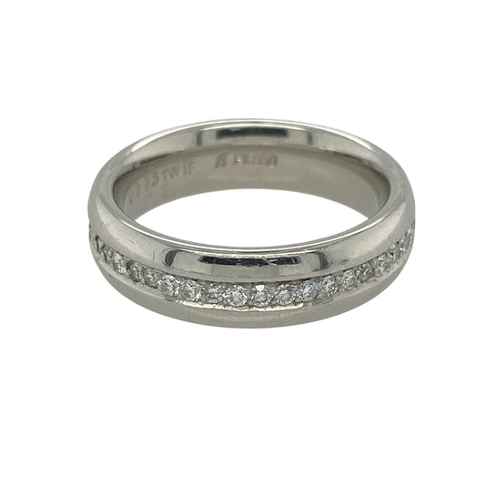 Platinum & Diamond Band Ring