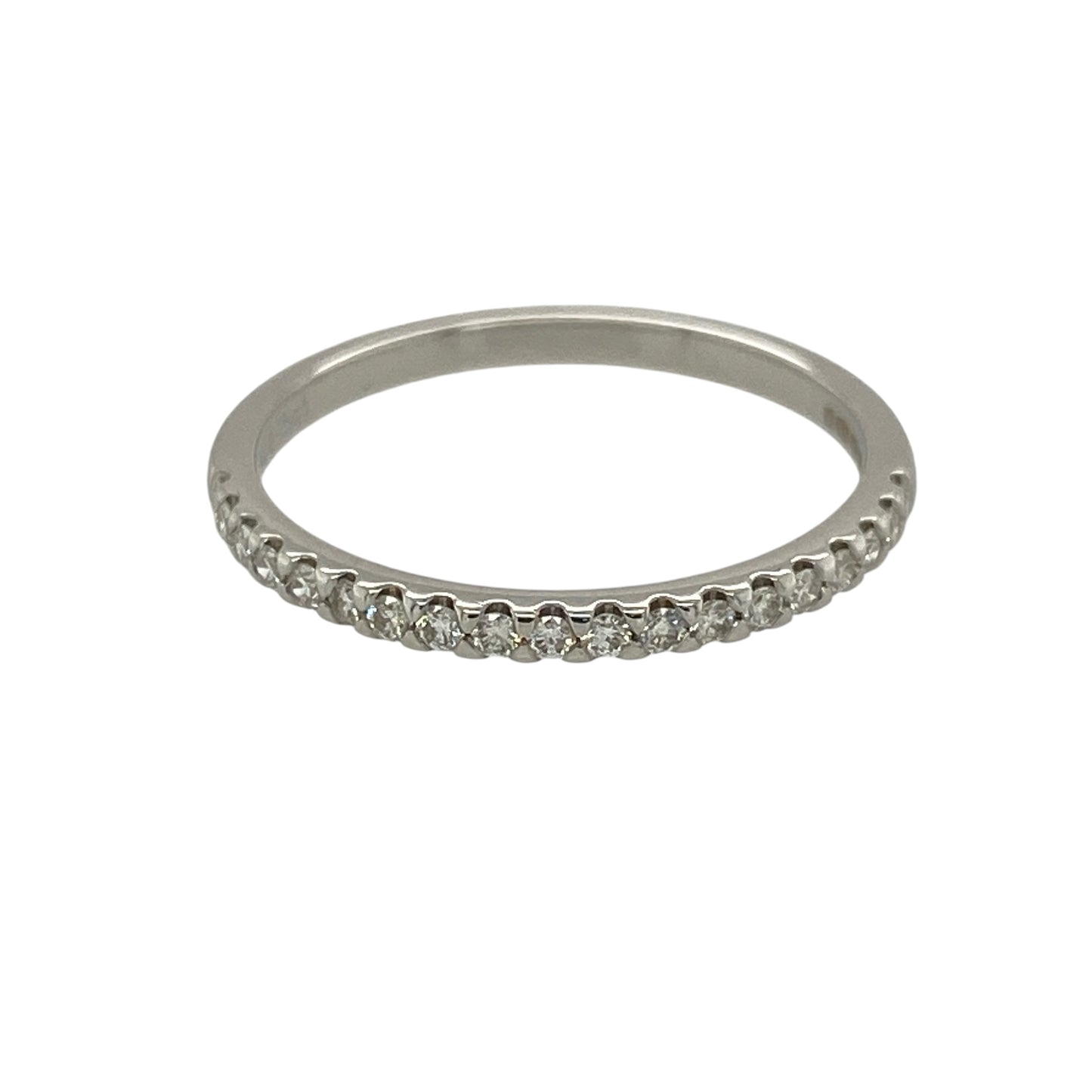 18ct White Gold & Diamond Band Ring