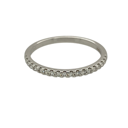 18ct White Gold & Diamond Band Ring
