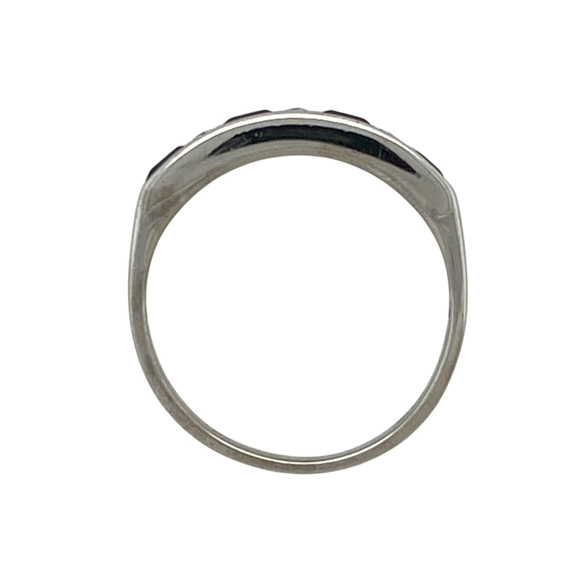 18ct White Gold Diamond & Sapphire Band Ring