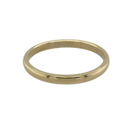 9ct Gold 2mm Wedding Band Ring