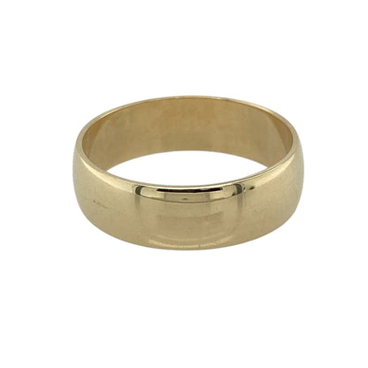 9ct Gold 6mm Wedding Band Ring