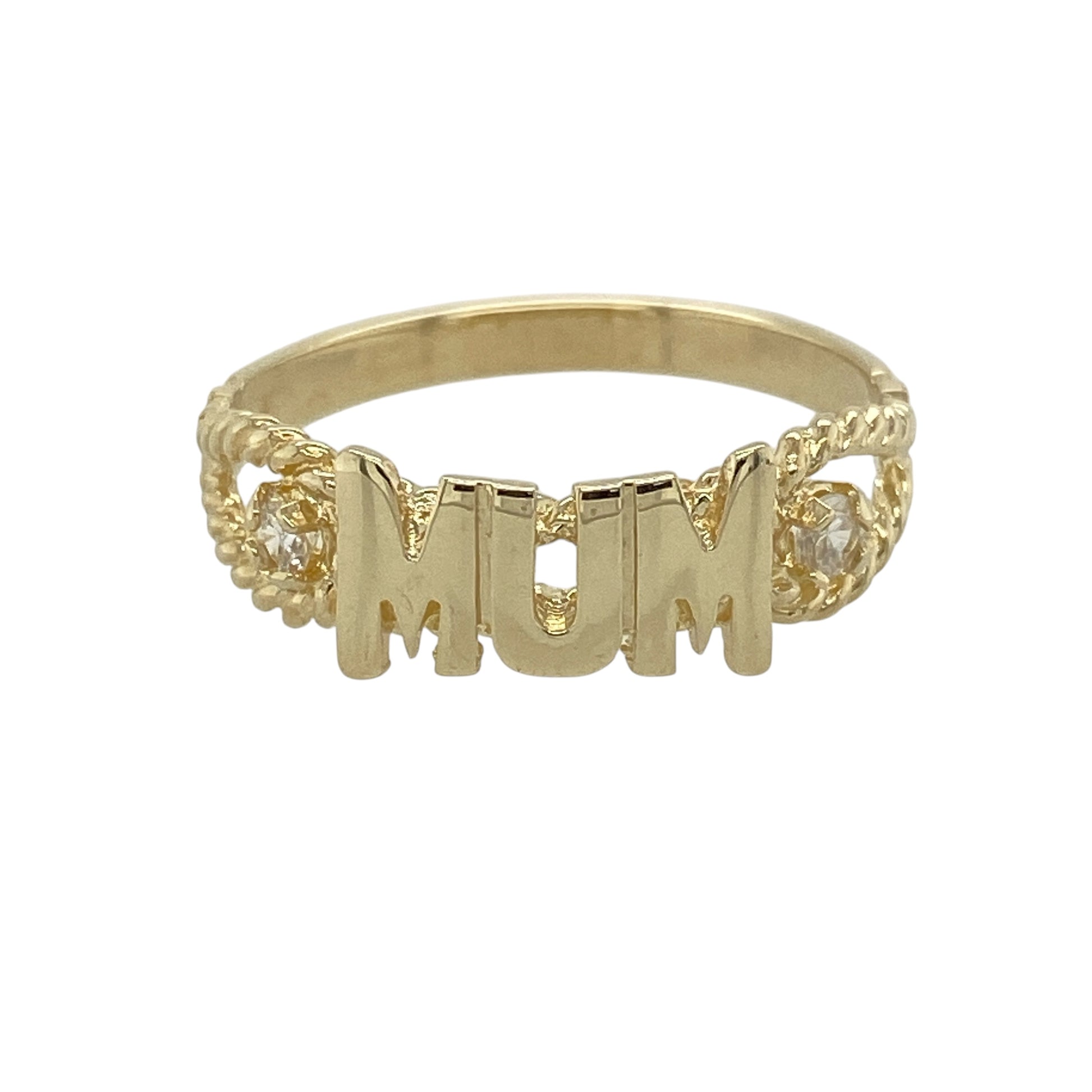 9ct Gold & Cubic Zirconia Mum Ring