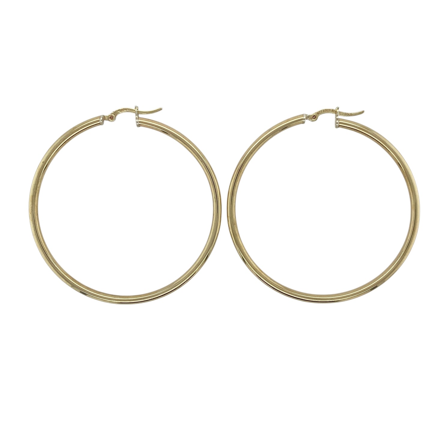 9ct Gold Plain Hoop Creole Earrings