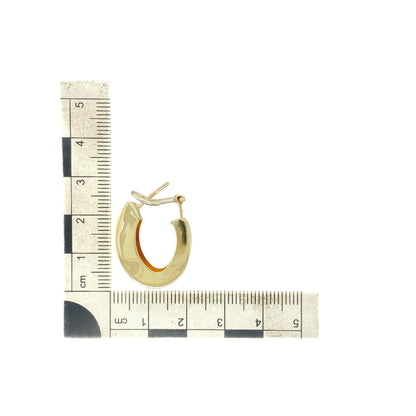 9ct Gold Wide Oval Earrings