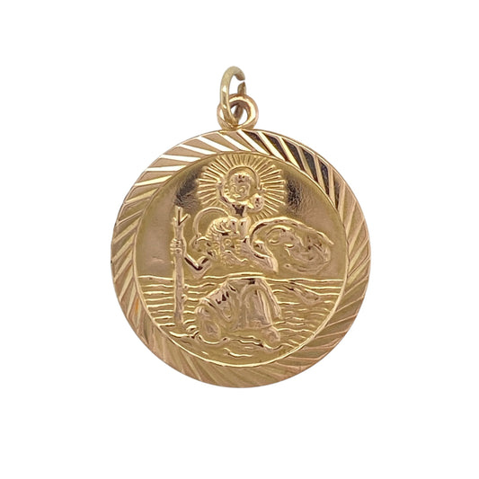 9ct Gold St Christopher Pendant