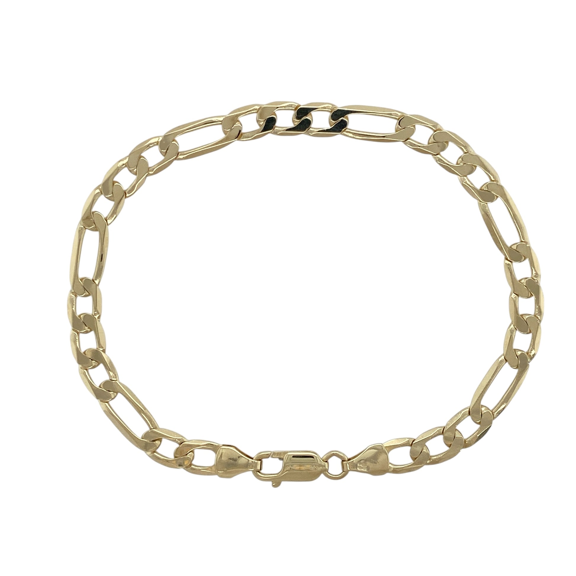 9ct Gold 7" Figaro Bracelet