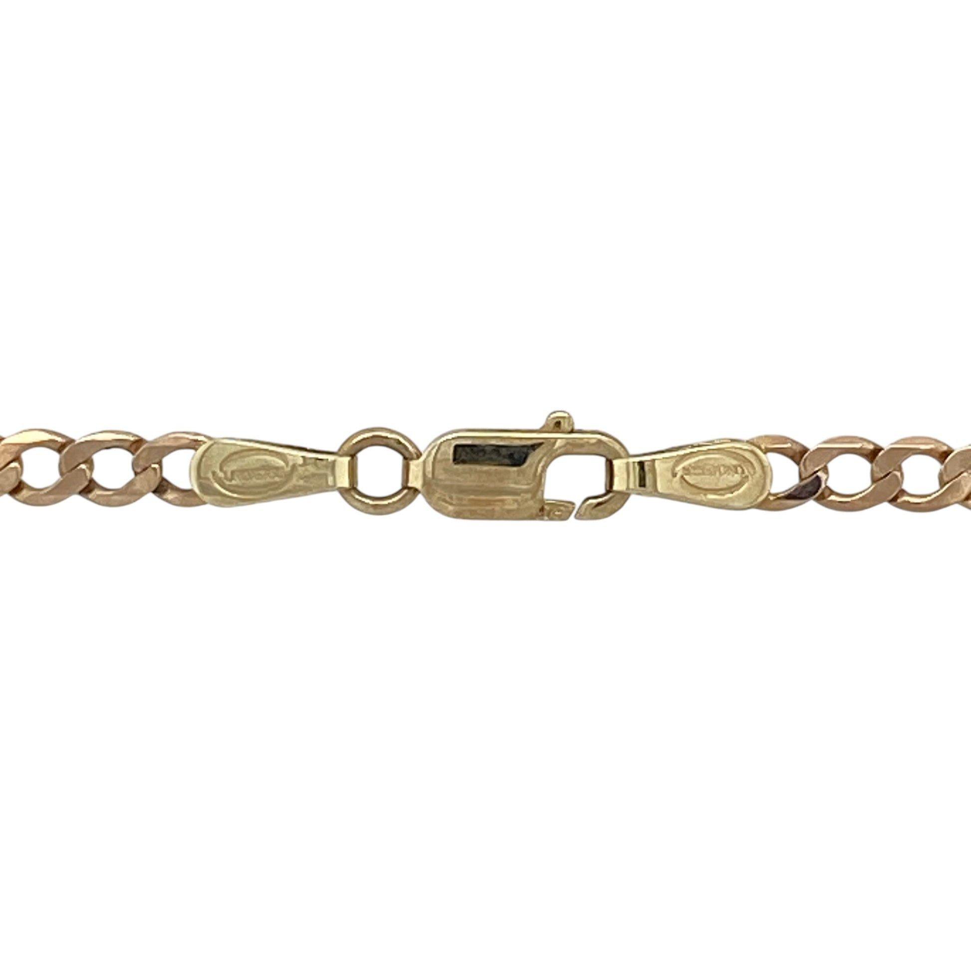 This pre-owned 9ct yellow gold curb chain is a timeless jewellery essential, offering a classic design that never goes out of style.

Design: Featuring the ever-popular curb link pattern, this 22-inch chain has a polished finish that provides a sleek and versatile look. Measuring approximately 3mm wide, it is substantial enough to wear on its own or paired with a favourite pendant.
Material: Made from 9-carat yellow gold.
Chain Detail: 22-inch curb chain with links measuring approximately 3mm wide.