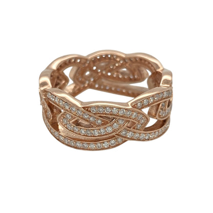 9ct Gold & Diamond Clogau Open Celtic Knot Band Ring