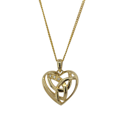 9ct Gold & Diamond Clogau Eternal Love Heart 18" Necklace