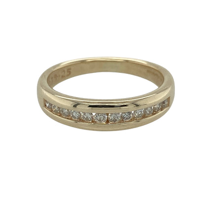 9ct Gold & Diamond Band Ring