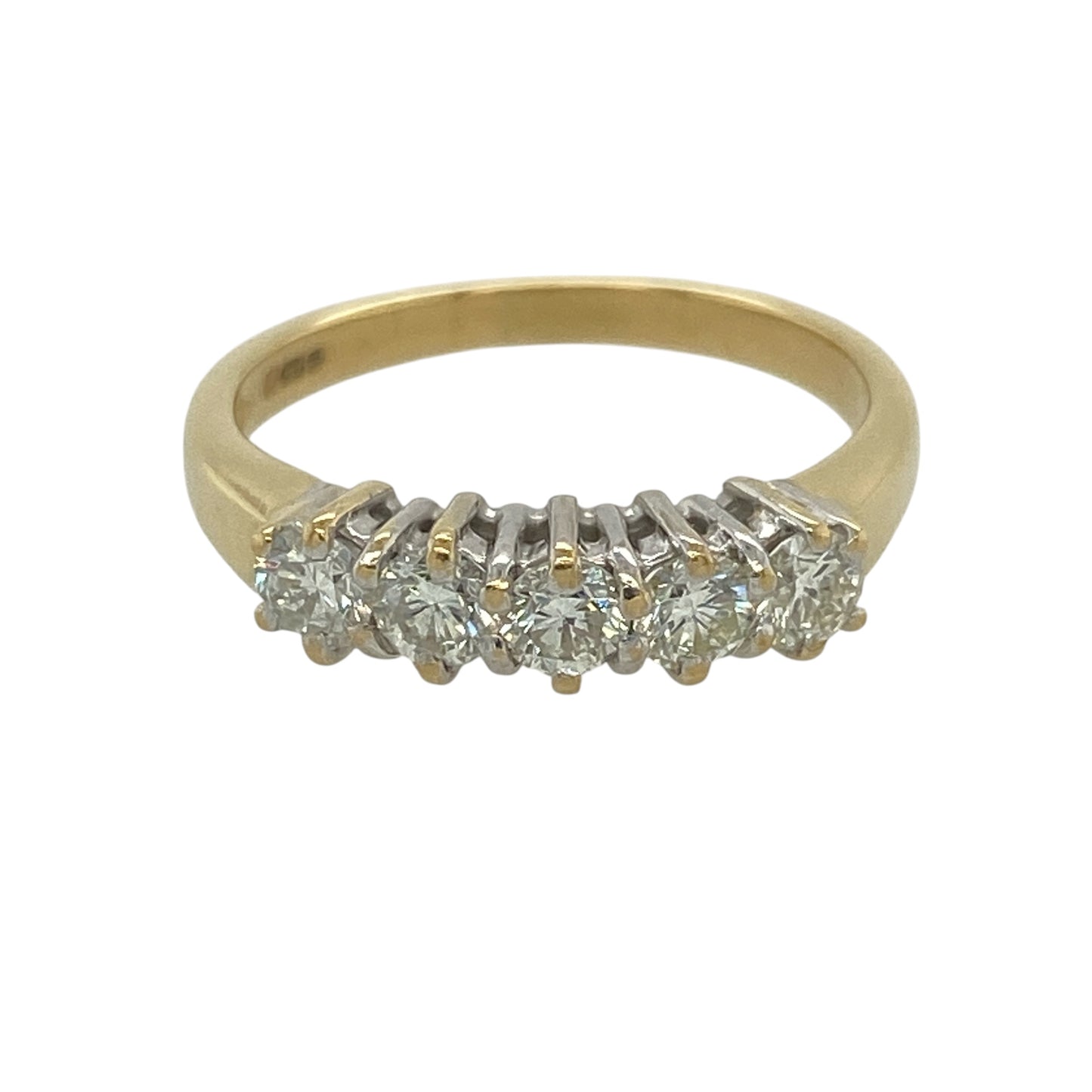 18ct Gold & Diamond Five Stone Band Ring
