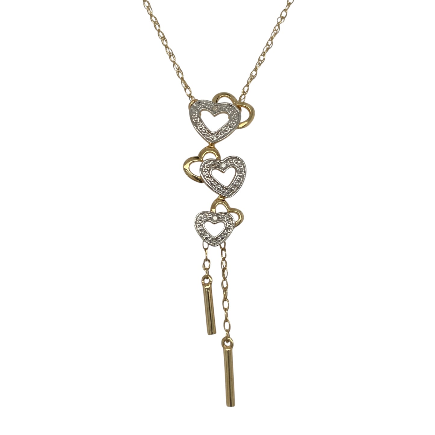 9ct Gold & Diamond Heart 16" Necklace