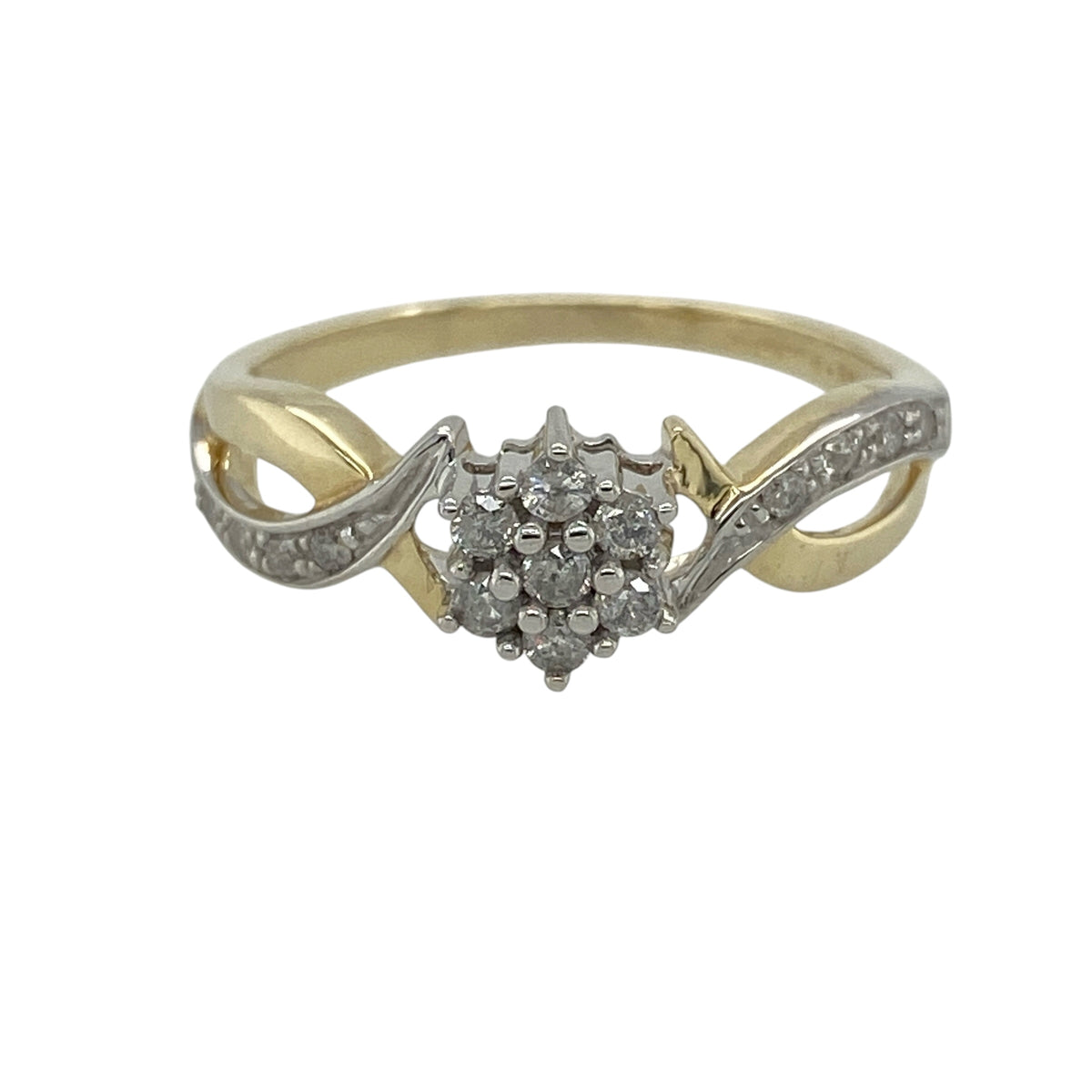 9ct Gold & Diamond Cluster Ring