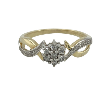 9ct Gold & Diamond Cluster Ring