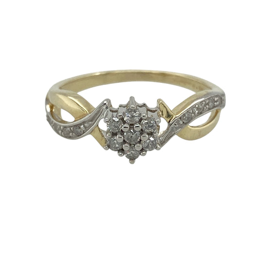 9ct Gold & Diamond Cluster Ring