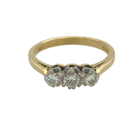 18ct Gold & Diamond Trilogy Ring