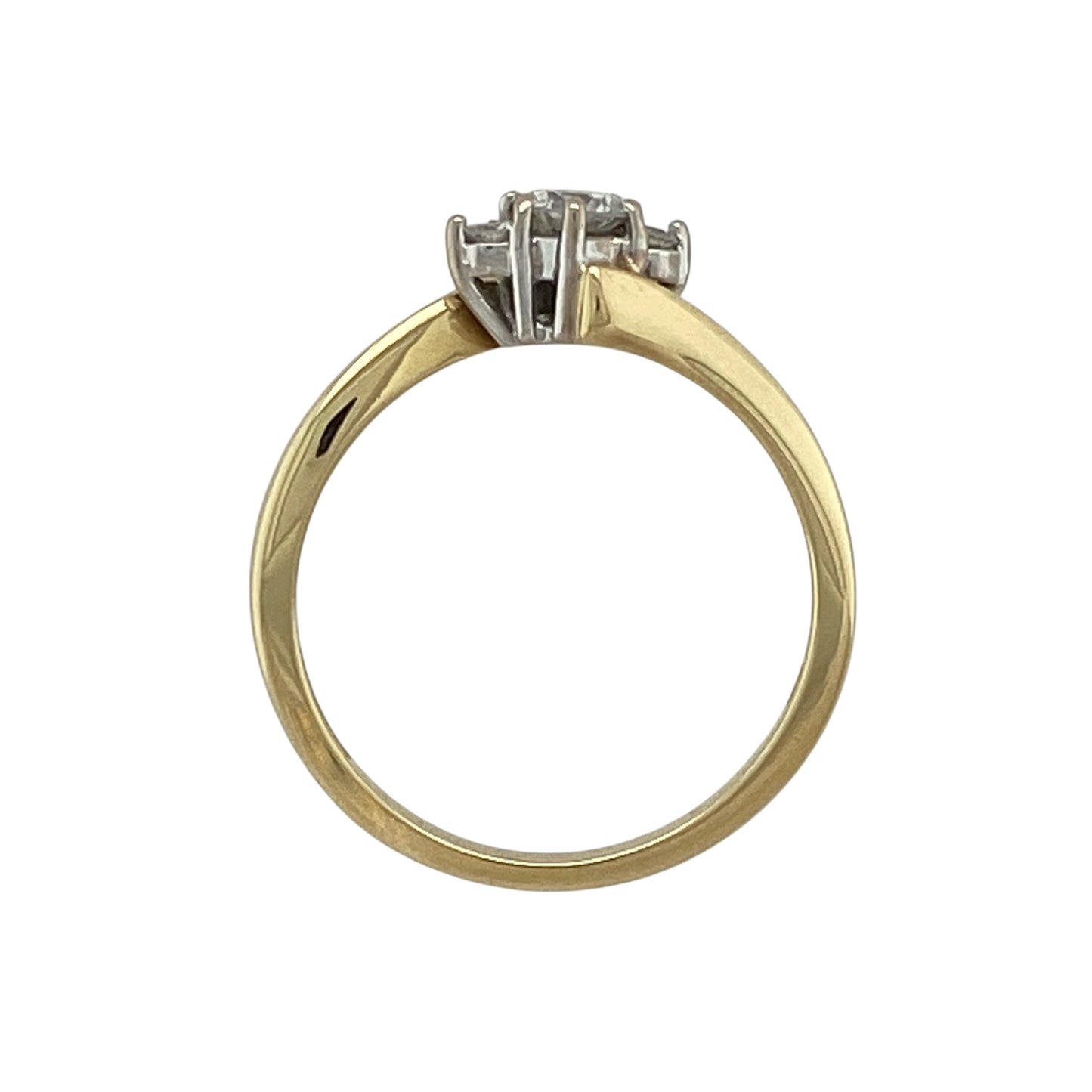 18ct Gold & Diamond Trilogy Twist Ring