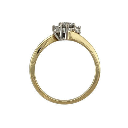 18ct Gold & Diamond Trilogy Twist Ring