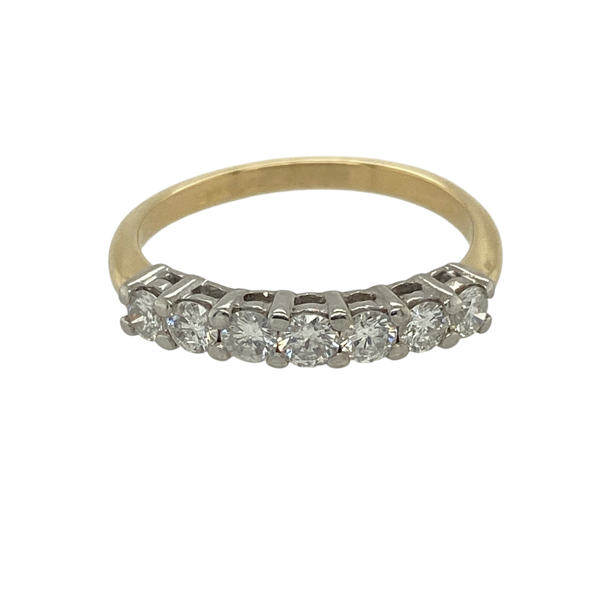 18ct Gold & Diamond Seven Stone Band Ring