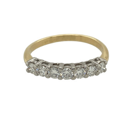 18ct Gold & Diamond Seven Stone Band Ring