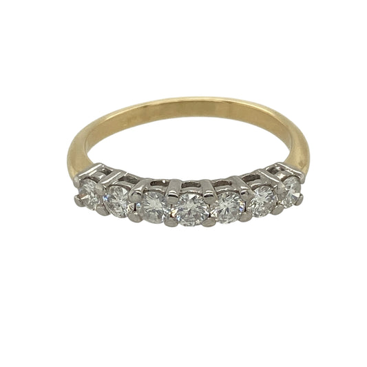18ct Gold & Diamond Seven Stone Band Ring