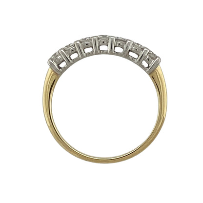 18ct Gold & Diamond Seven Stone Band Ring
