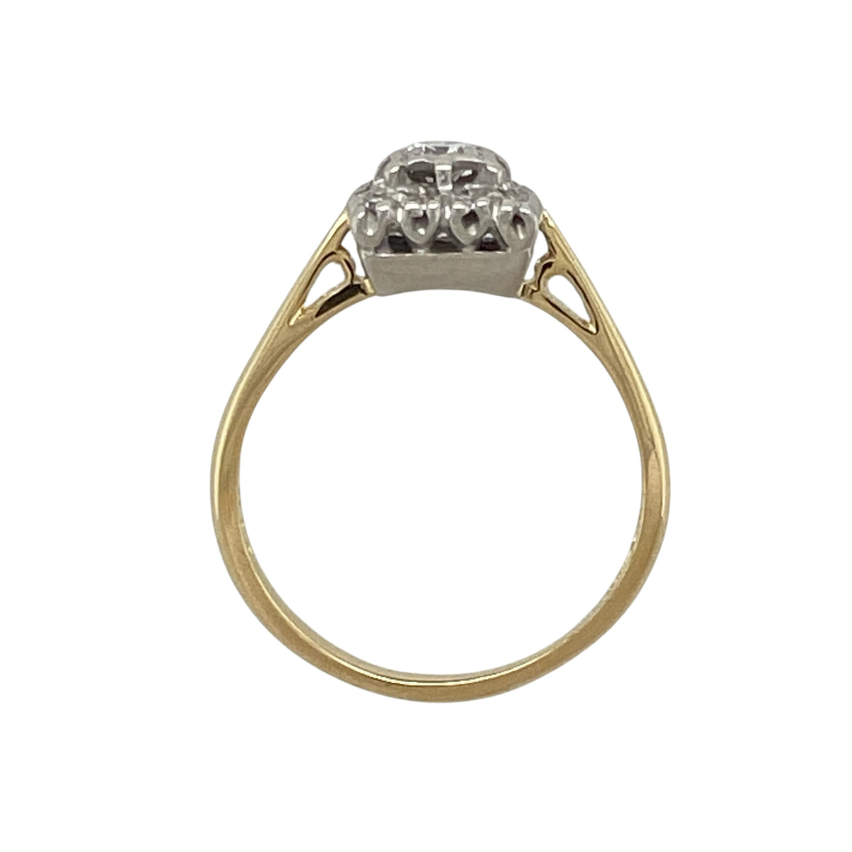 18ct Gold & Platinum Diamond Cluster Ring