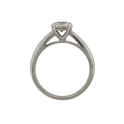 18ct White Gold & Diamond Illusion Set Solitaire Ring