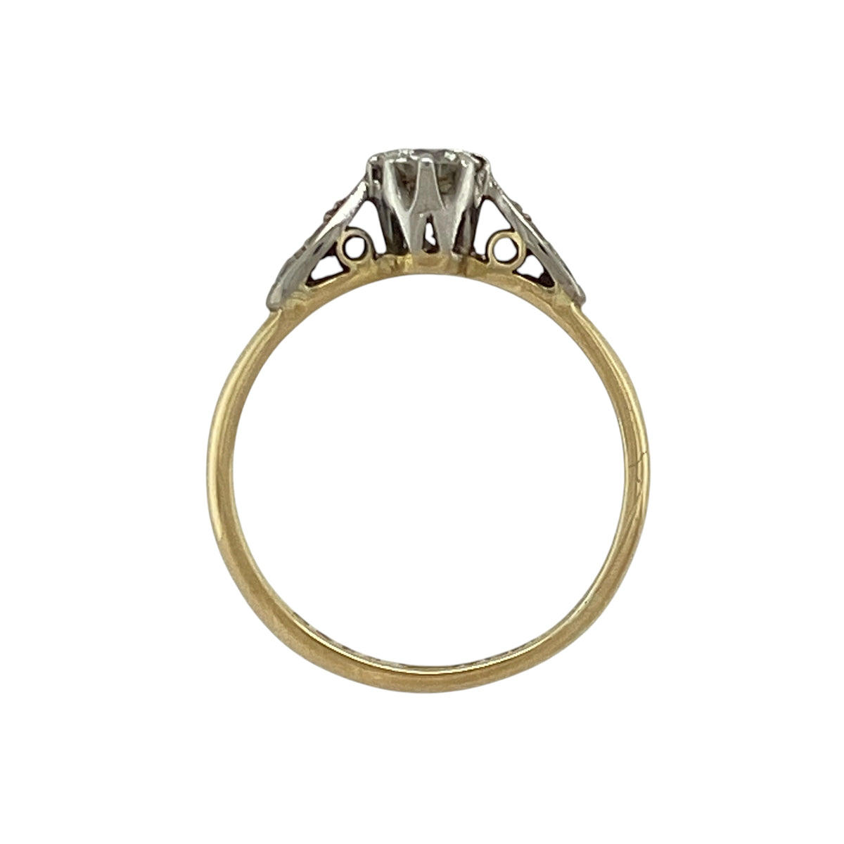 18ct Gold & Platinum Diamond Solitaire Ring