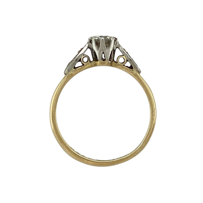 18ct Gold & Platinum Diamond Solitaire Ring