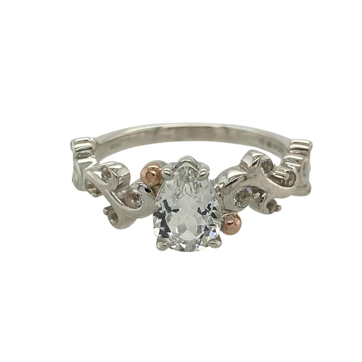 925 Silver & White Topaz Clogau Ring