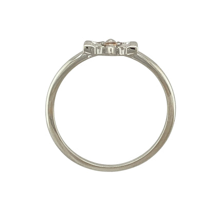 925 Silver & White Topaz Clogau Lady Snowdon Flower Ring