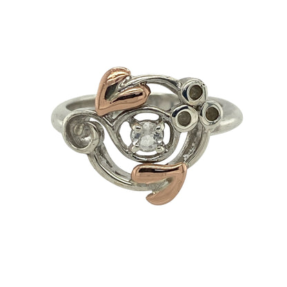 925 Silver & White Topaz Set Clogau Tree of Life Ring