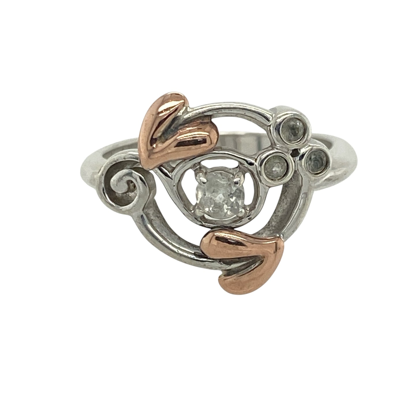 925 Silver & White Topaz Set Clogau Tree of Life Ring