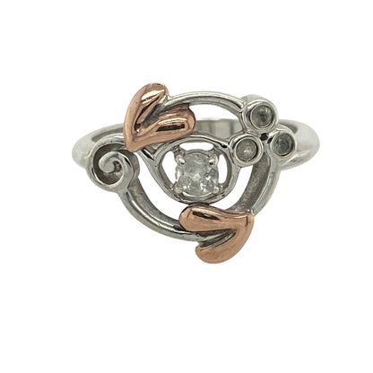 925 Silver & White Topaz Set Clogau Tree of Life Ring