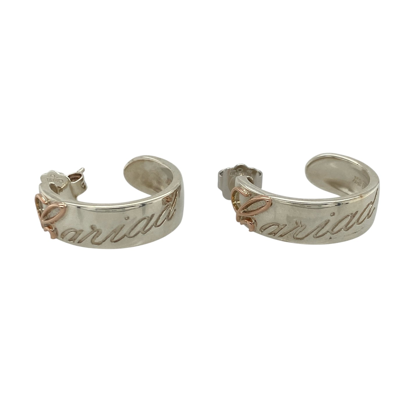 925 Silver Clogau Cariad Hoop Stud Earrings