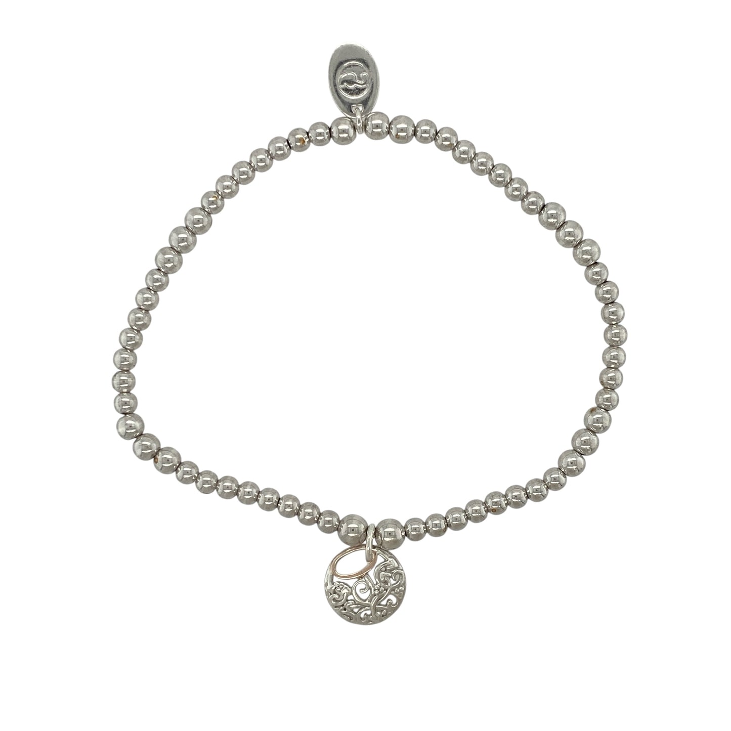 925 Silver Clogau Honeybee Stretchy Beaded Bracelet