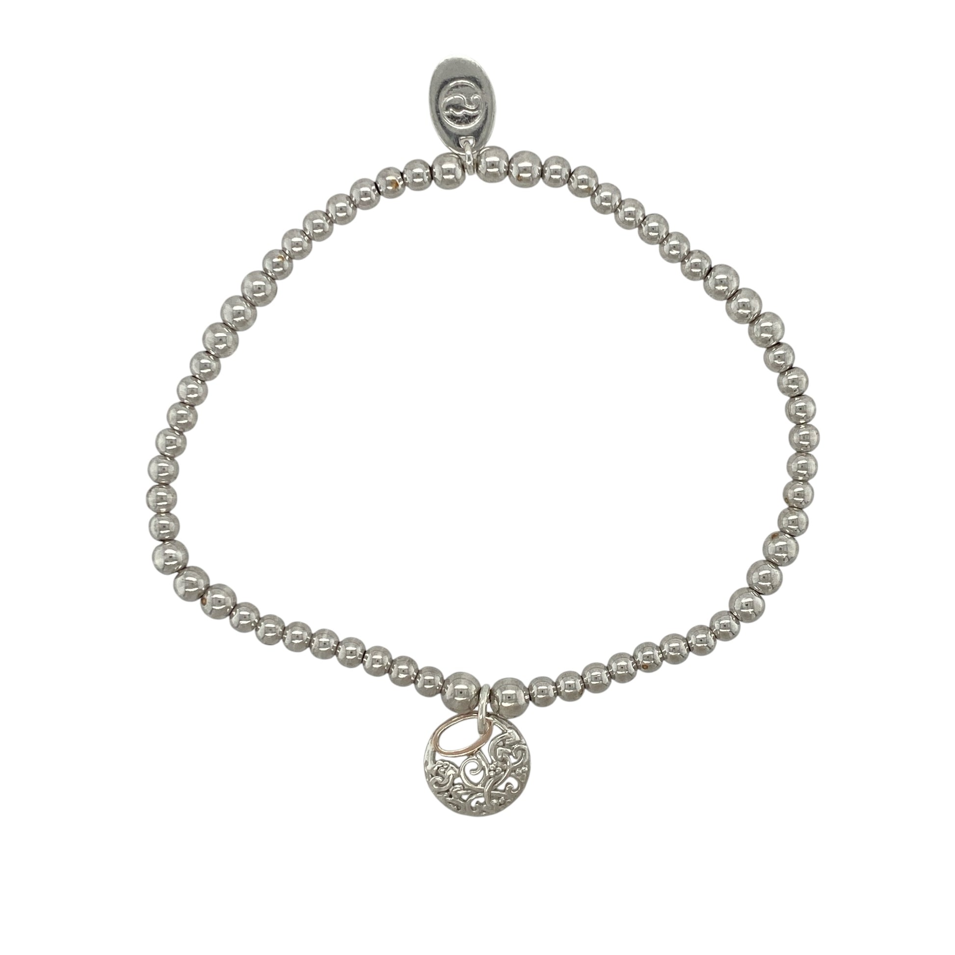 925 Silver Clogau Honeybee Stretchy Beaded Bracelet