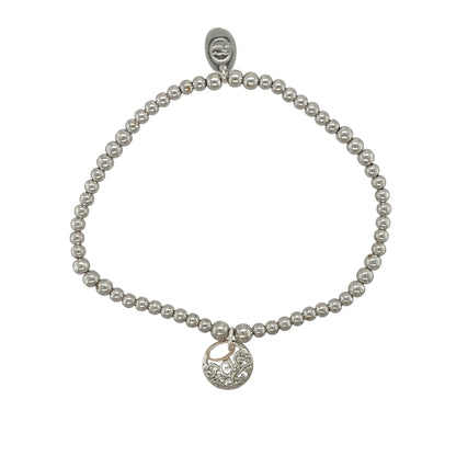 925 Silver Clogau Honeybee Stretchy Beaded Bracelet