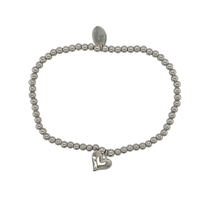 This pre-owned Clogau heart bracelet is a beautiful sterling silver and 9ct rose gold design, combining a delicate beaded style with a romantic heart detail.

Design: Featuring a charming heart detail with signature 9ct rose gold accents, this Clogau bracelet is finished with polished sterling silver beads in a comfortable stretchy design. The combination of silver and warm rose gold creates a timeless two-tone look that is perfect for everyday wear or as a meaningful gift.