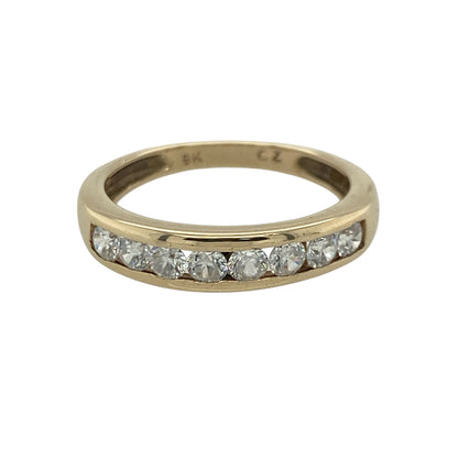 9ct Gold & Cubic Zirconia Band Ring