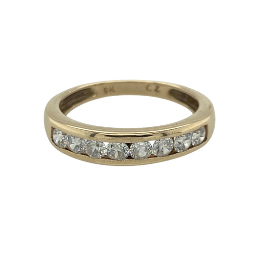 9ct Gold & Cubic Zirconia Band Ring