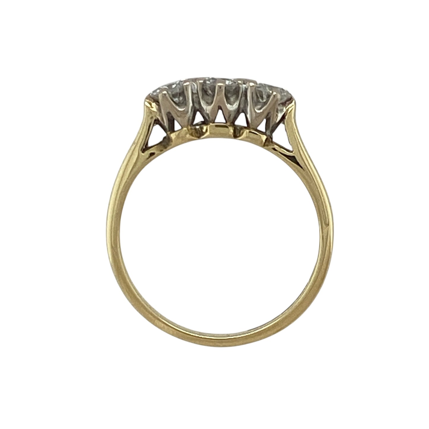 18ct Gold & Diamond Set Trilogy Ring