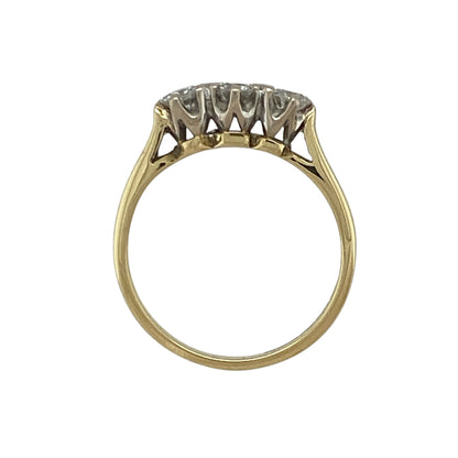 18ct Gold & Diamond Set Trilogy Ring