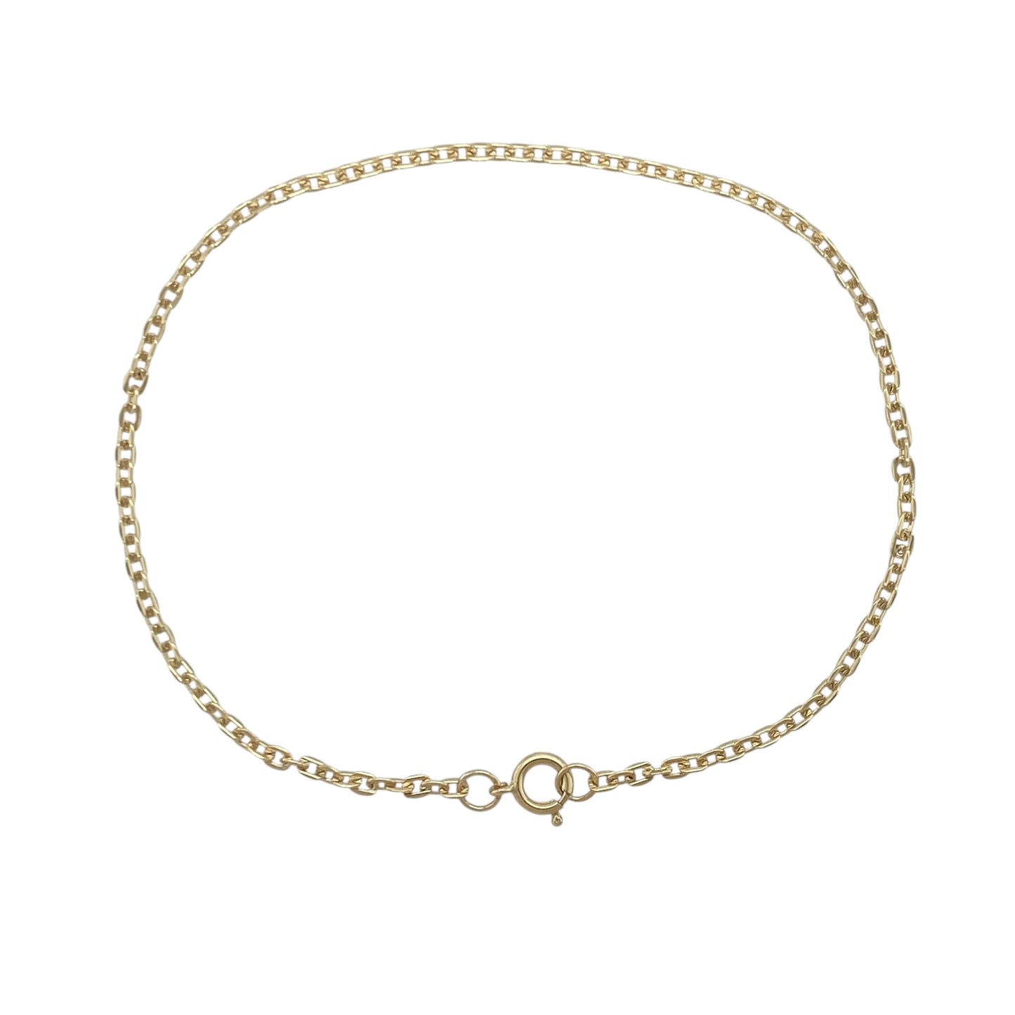 9ct Gold 7" Faceted Belcher Bracelet